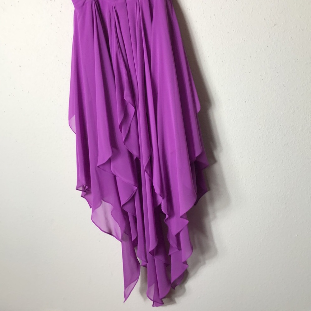 Aidan Mattox Pink multi layer Ruffled Cocktail Mini Dress - Picture 2 of 9